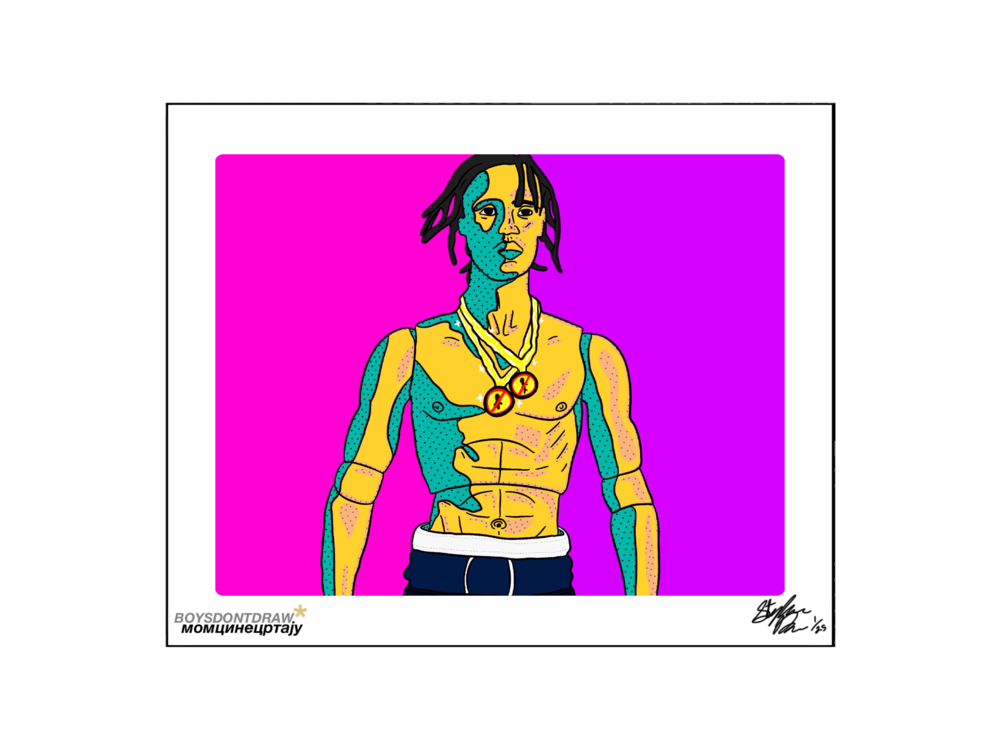 TRAVIS SCOTT - MALIBU TRAVIS - Limited Print by BOYSDONTDRAW