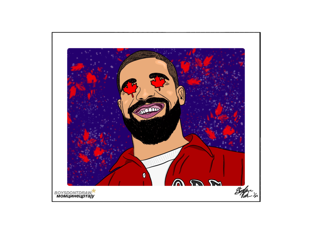 DRAKE - PATRIOTIC DRAKE - Limited Print by BOYSDONTDRAW