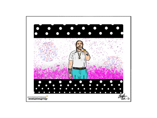 POST MALONE - CONGRATULATIONS, POSTY - Limited Print by BOYSDONTDRAW