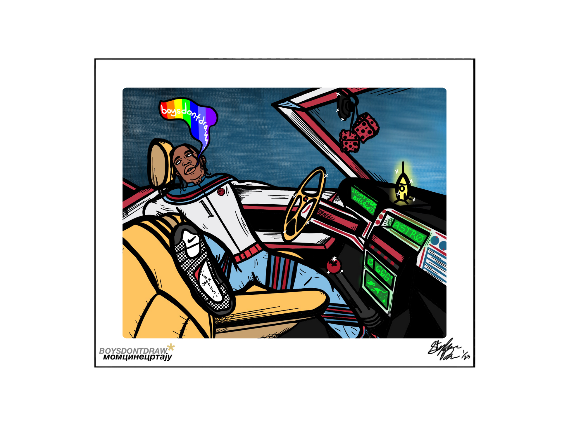 TRAVIS SCOTT - STARGAZING - Limited Print by BOYSDONTDRAW