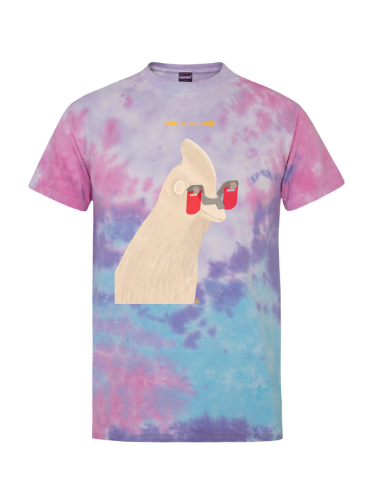 CHICKEN / "KOKOŠ*" (Cotton Candy Tie-Dye) - T-Shirt by BOYSDONTDRAW