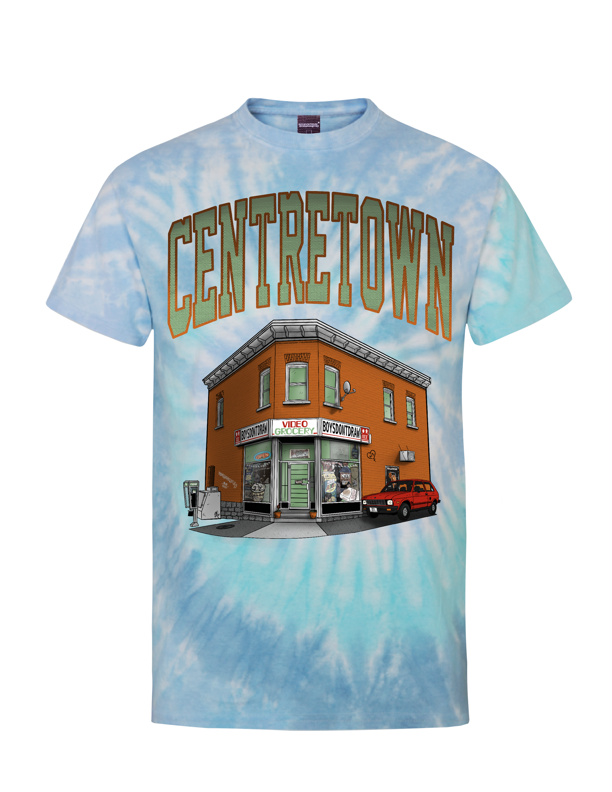 CENTRETOWN* // OTTAWA (Blue Lagoon Tie-Dye) - T-Shirt by BOYSONTDRAW