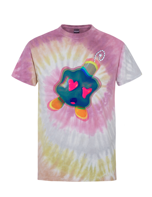LOVE BOMBING* (Desert Rose Tie-Dye) - T-Shirt by BOYSDONTDRAW