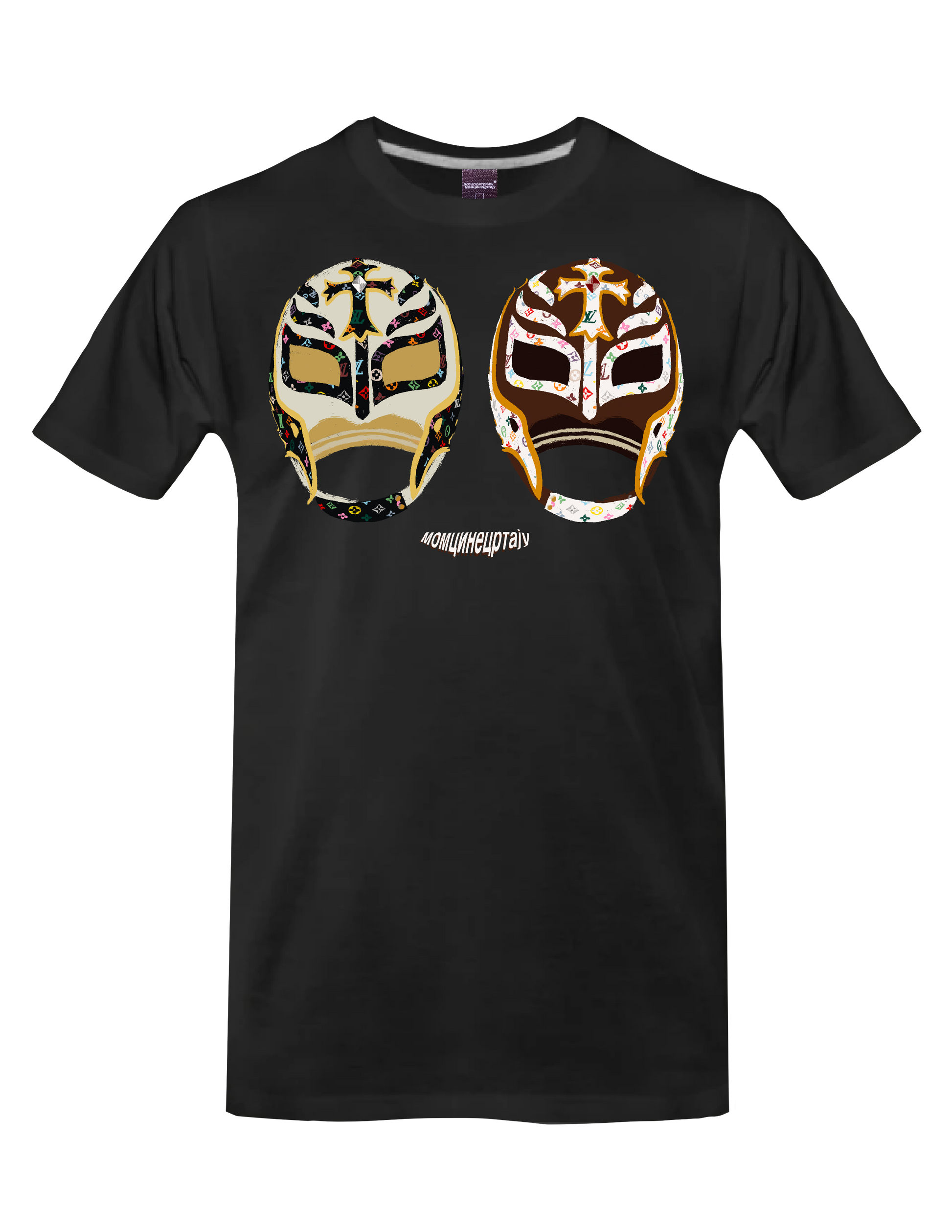 REY MYSTERIO - MYSTERIO* (Black) - T-Shirt by BOYSDONTDRAW