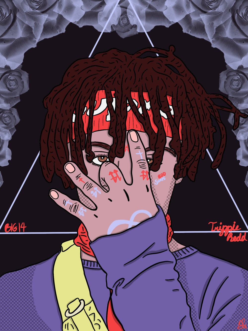 TRIPPIE REDD - BIG 14 - Limited Print by BOYSDONTDRAW