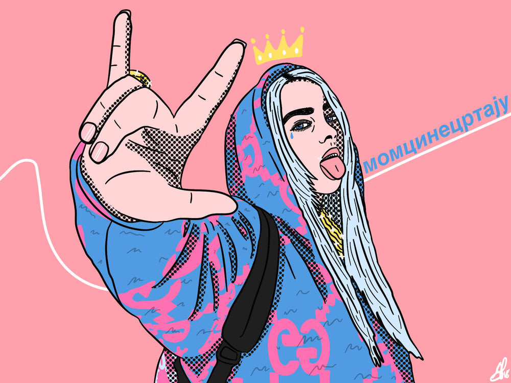 BILLIE EILISH - SEE HER IN A CROWN - Limited Poster by BOYSDONTDRAW