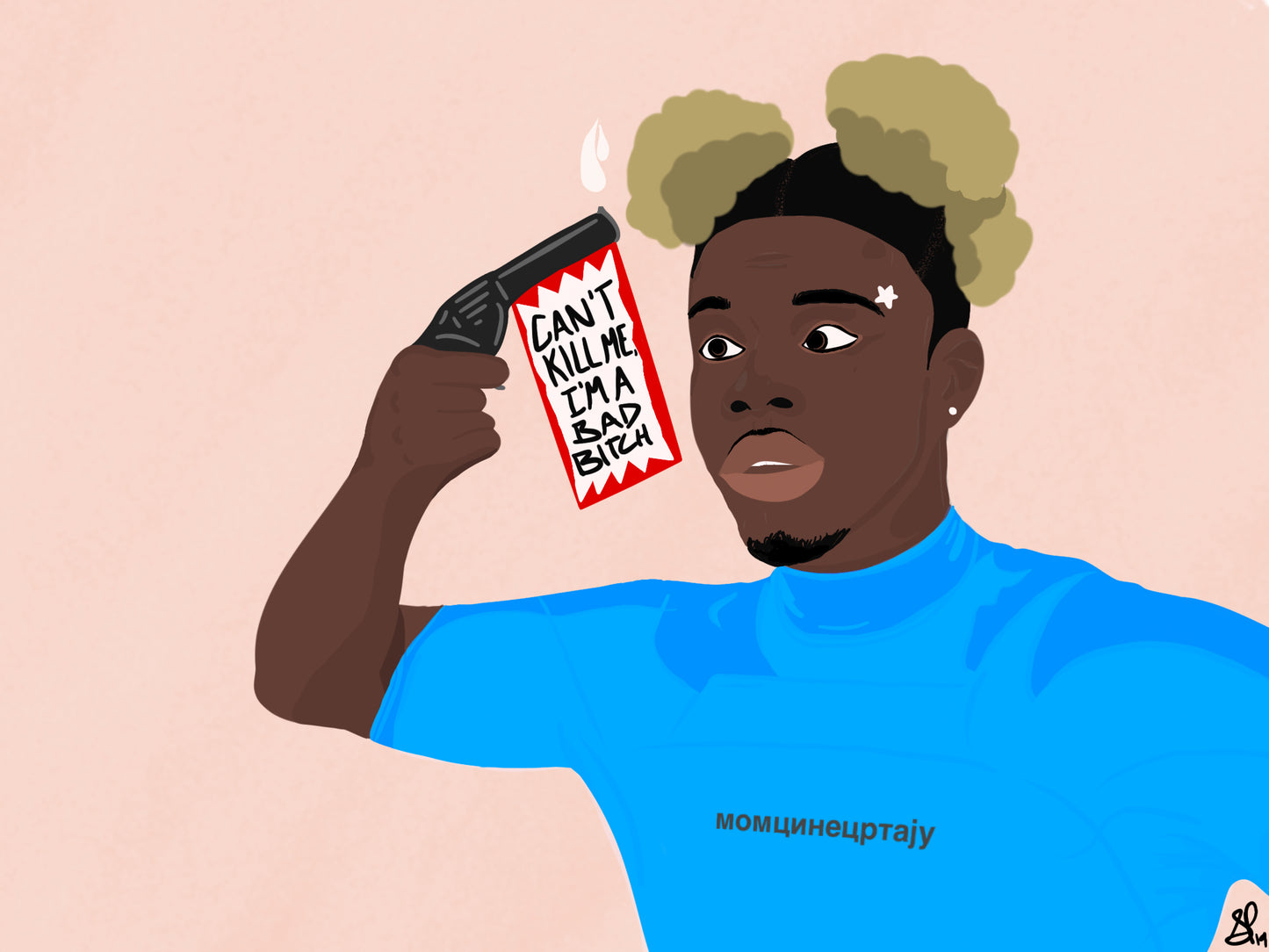 TOBI LOU - CAN'T KILL ME, I'M A BAD BITCH - Button by BOYSDONTDRAW