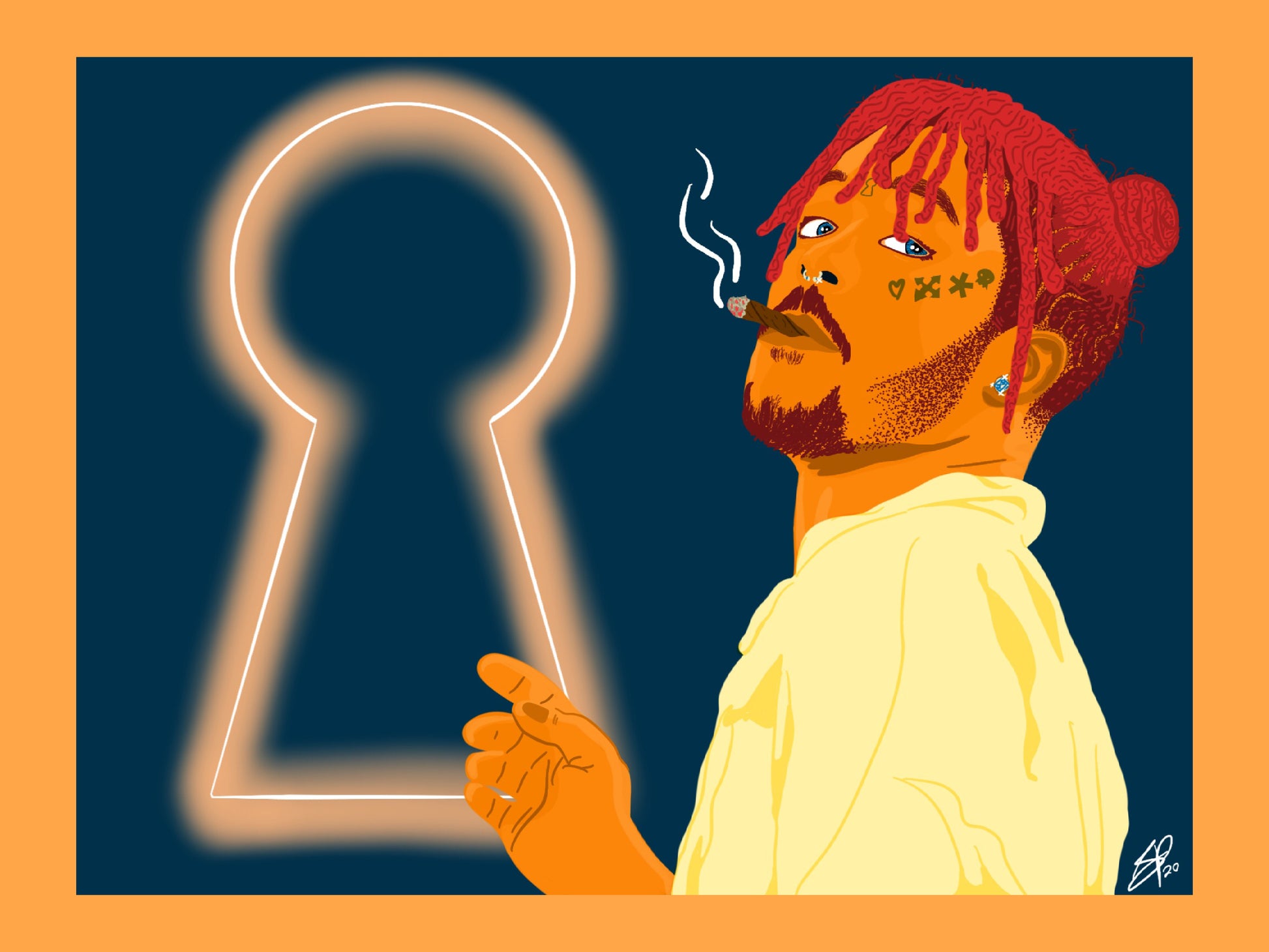 LIL UZI VERT - RENJI - 2.2" inch Button by BOYSDONTDRAW