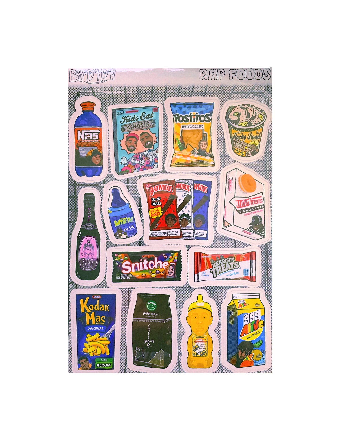 RAP FOODS - Sticker Sheet