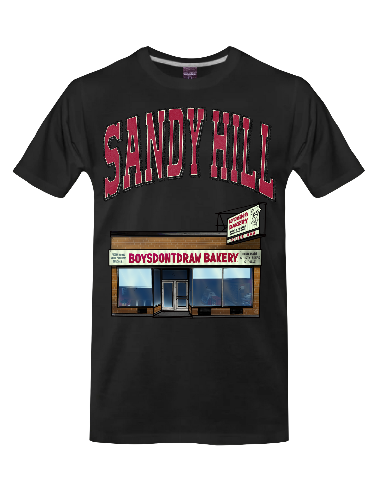 SANDY HILL* // OTTAWA (Black) - T-Shirt by BOYSDONTDRAW