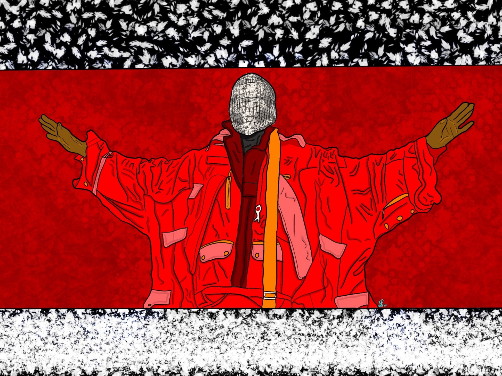 KANYE WEST - RED OCTOBER - Limited Print by BOYSDONTDRAW