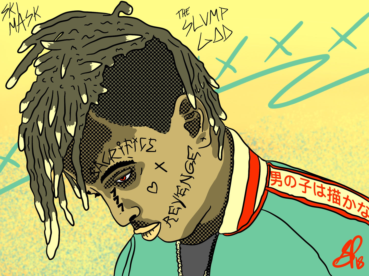 SKI MASK THE SLUMP GOD - Limited Print by BOYSDONTDRAW