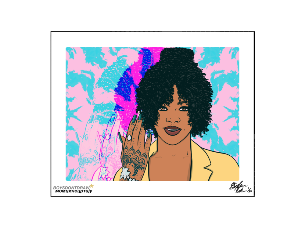 RIHANNA - TRIPPY RIRI - Limited Print by BOYSDONTDRAW