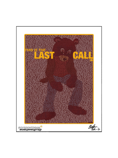 KANYE WEST - LAST CALL - Limited Print by BOYSDONTDRAW