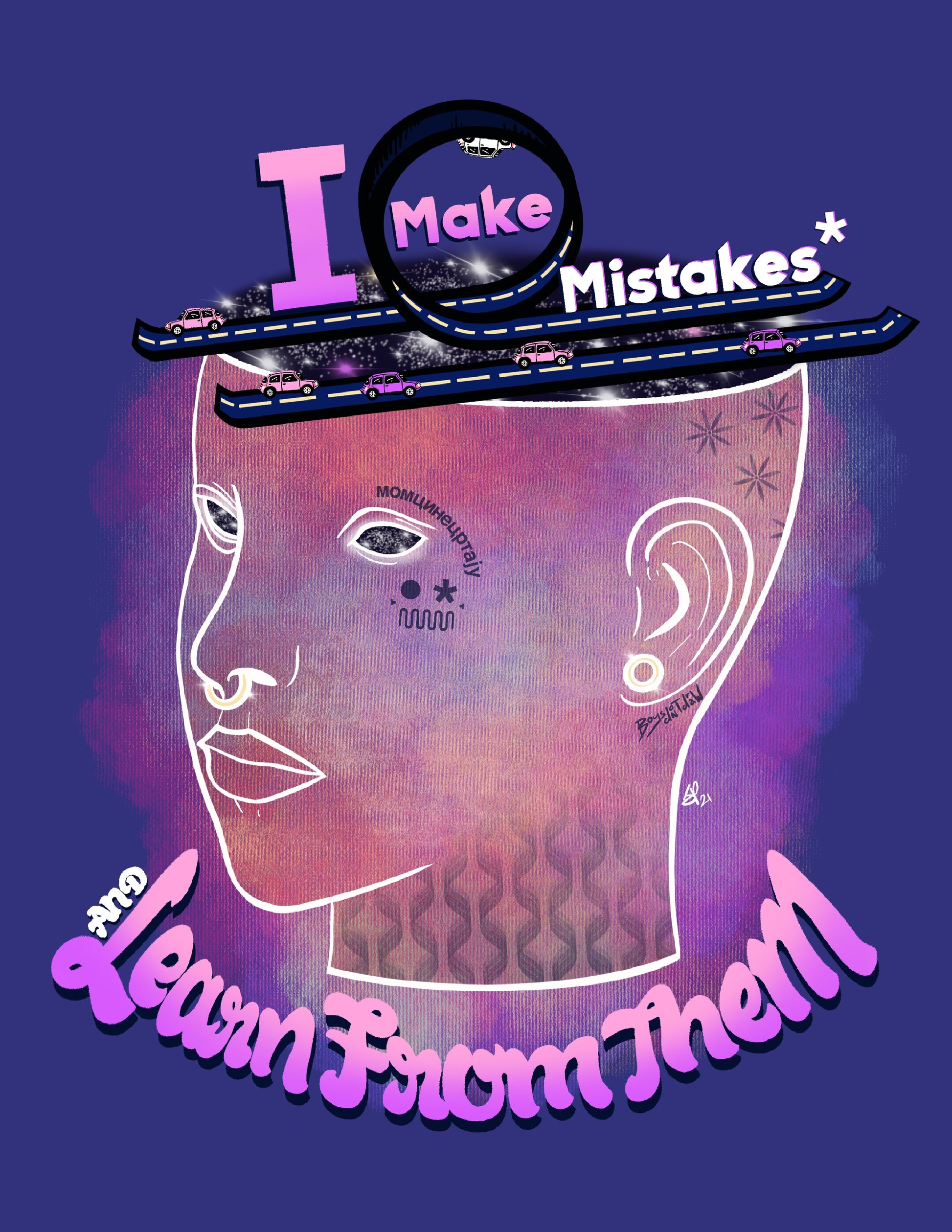 I MAKE MISTAKES AND LEARN FROM THEM - Button by BOYSDONTDRAW