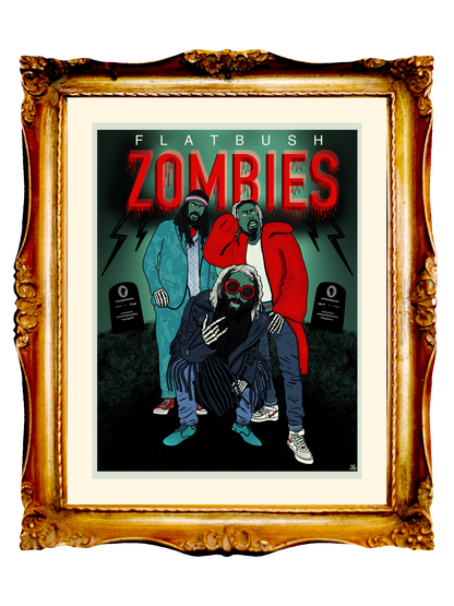 FLATBUSH ZOMBIES - 24" x 18" Limited Poster by BOYSDONTDRAW