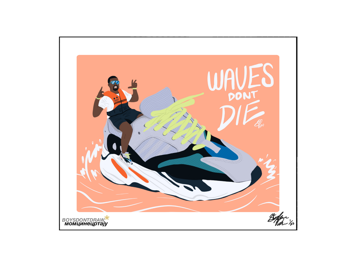 KANYE WEST - WAVERUNNER YE - Limited Print by BOYSDONTDRAW