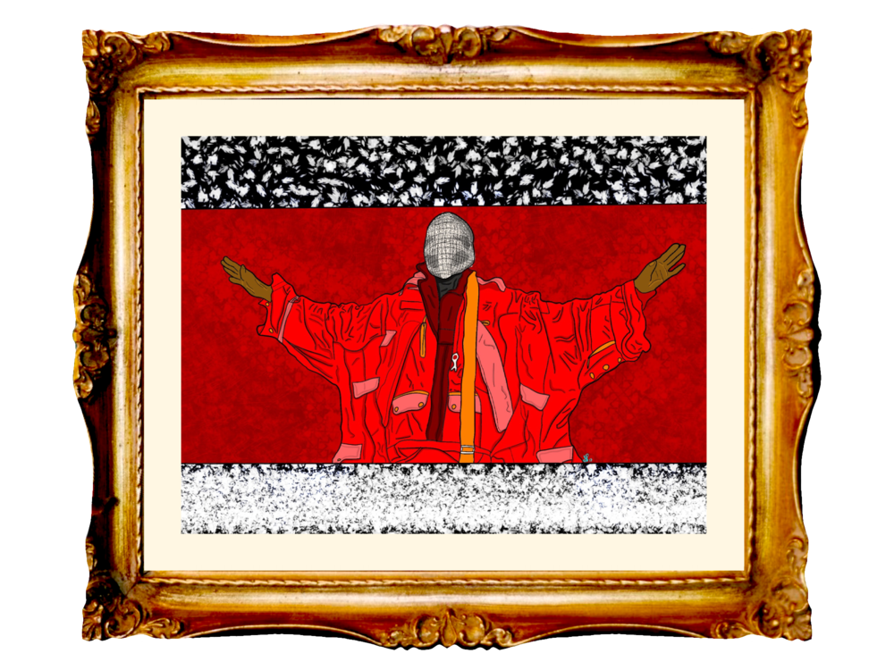 KANYE WEST - RED OCTOBER - Limited Poster by BOYSDONTDRAW