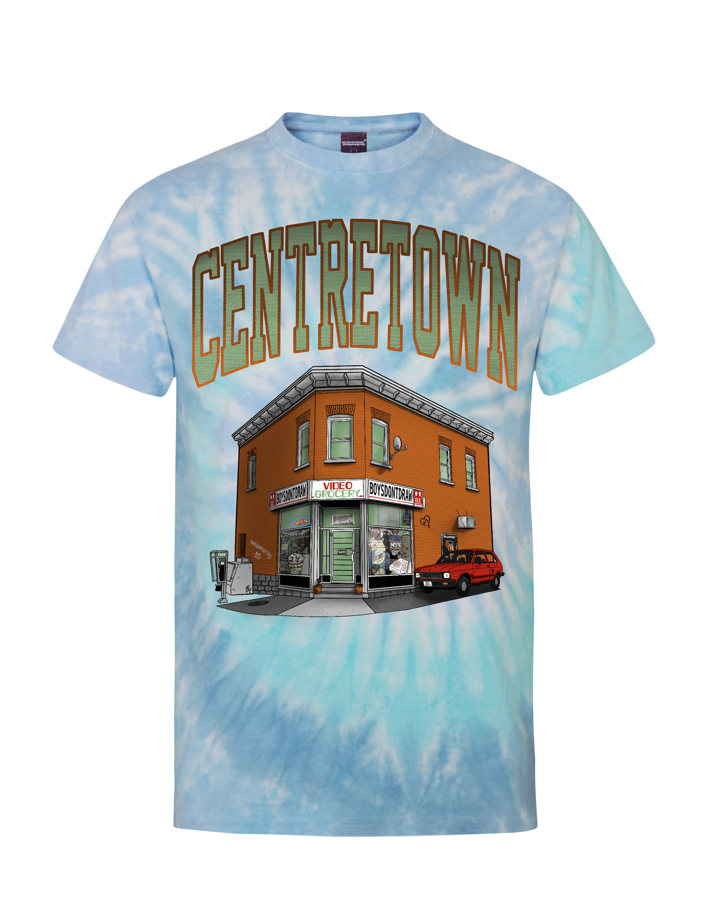 CENTRETOWN* // OTTAWA (Blue Lagoon Tie-Dye) - T-Shirt by BOYSONTDRAW