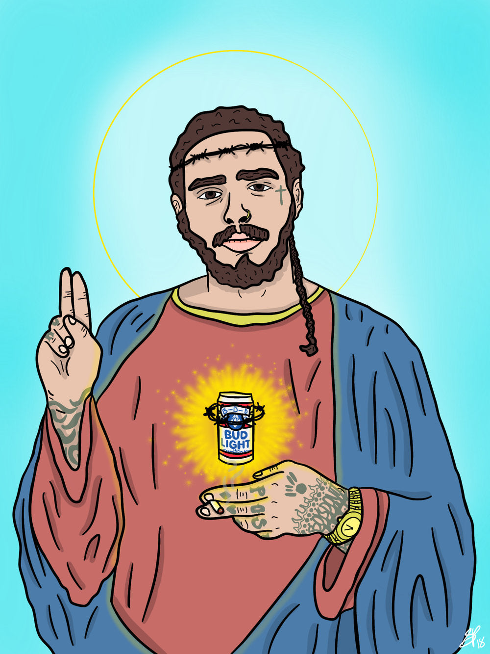 POST MALONE - THE HOLY POST - Limited Poster by BOYSDONTDRAW